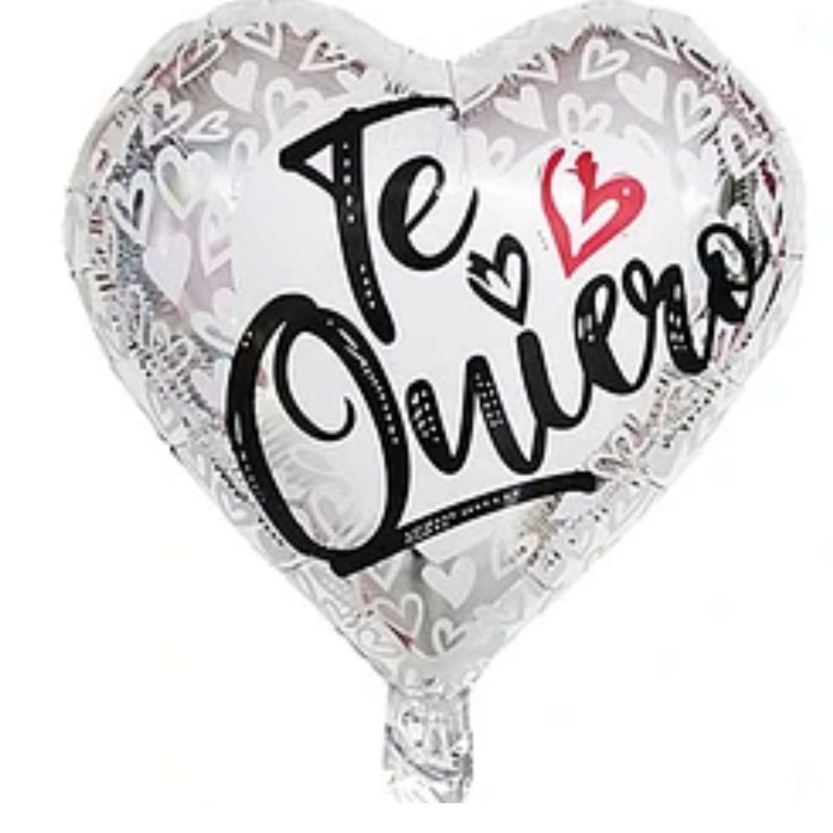 GENERICO - Globo metálico plateado corazón te quiero 45cm