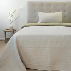 DORAL - Quilt Hotpress Viena Con Sherpa 2 Plazas Blanco