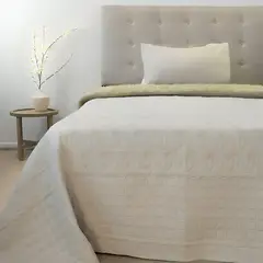 DORAL - Quilt Hotpress Viena Con Sherpa 2,5 Plazas Blanco