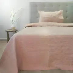 DORAL - Quilt Hotpress Viena Con Sherpa 2,5 Plazas Rosa Viejo