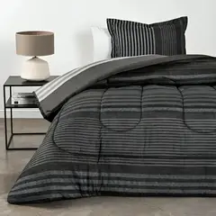 CANNON - Plumón Estampado 1.5 Plazas Diagonals