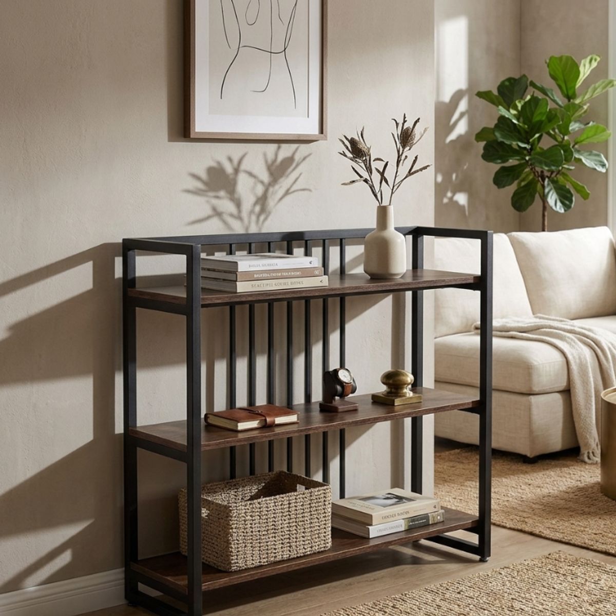 NSCOMPANY - Mesa De Arrimo 3 Niveles Londres – Madera de pino