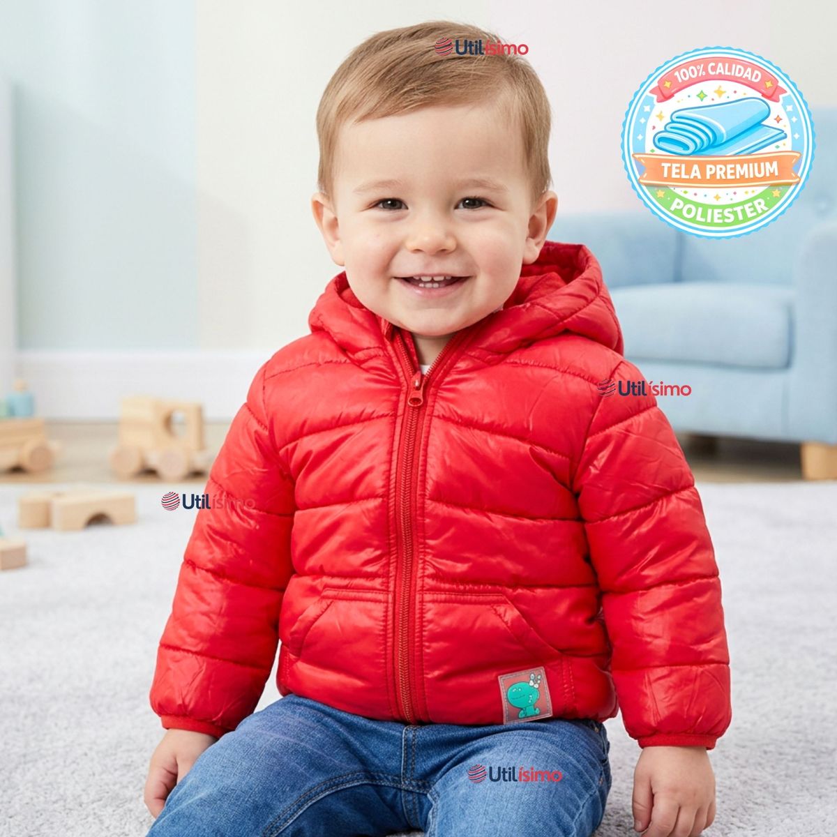 JUMP KIDS - Parka Dinosaurio Con Capucha Manga Larga Niño Jump Kids