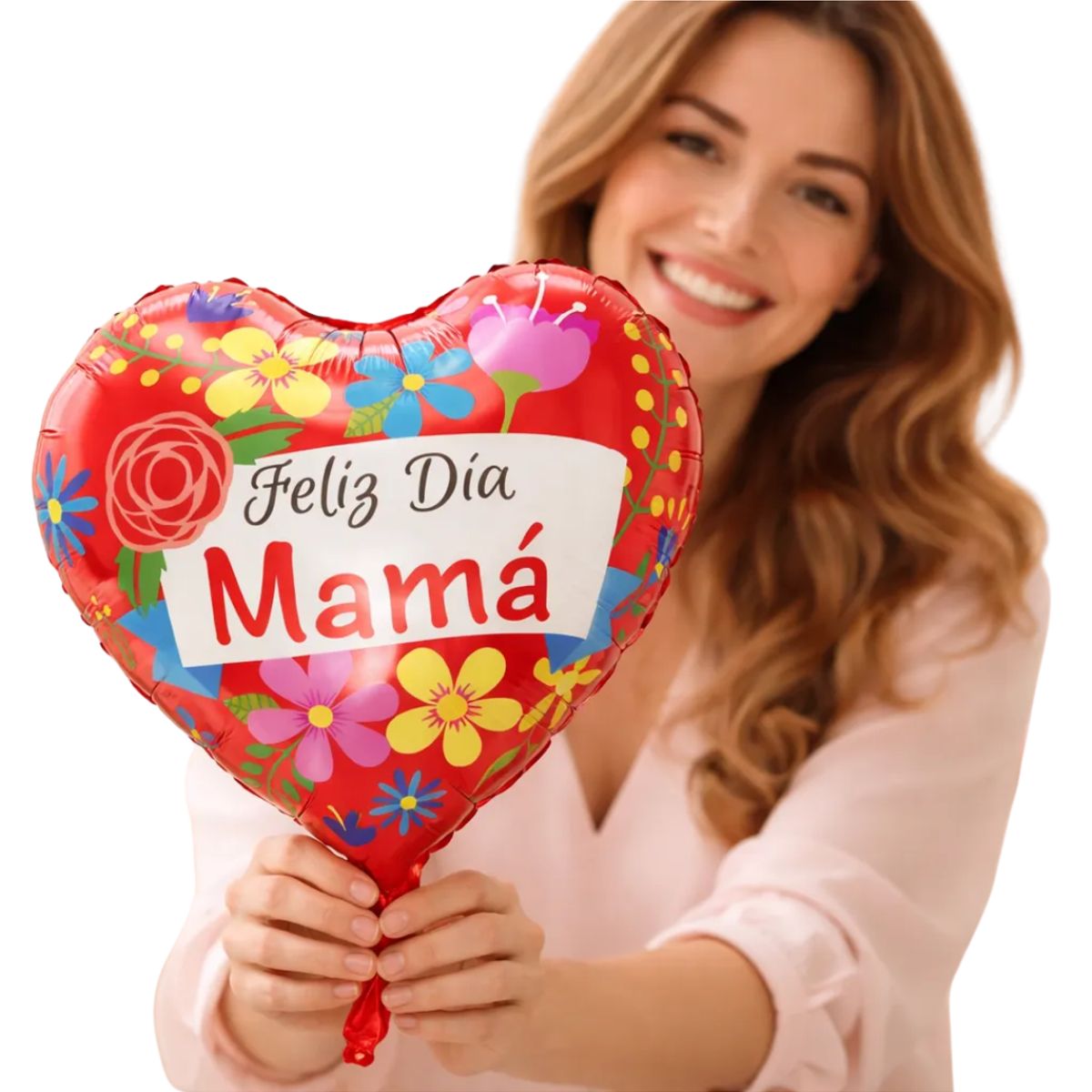 GENERICO - Set 4 Globos Metalico Dia De Mama 45 Cm Felicidades Mama
