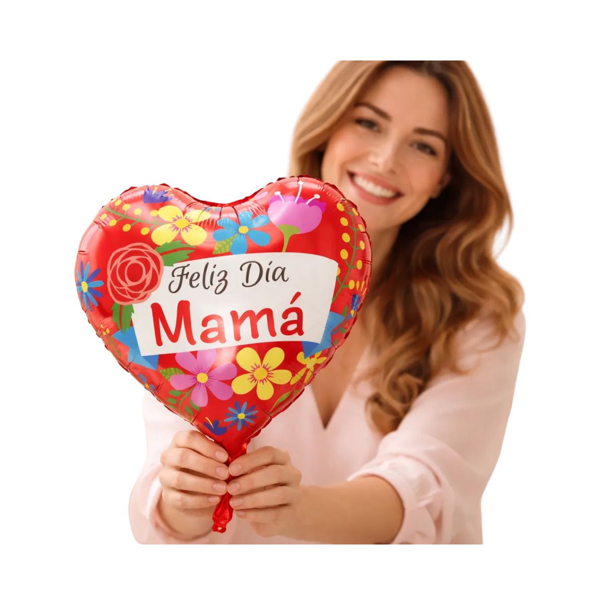 GENERICO - Set 4 Globos Metalico Dia De Mama 45 Cm Felicidades Mama