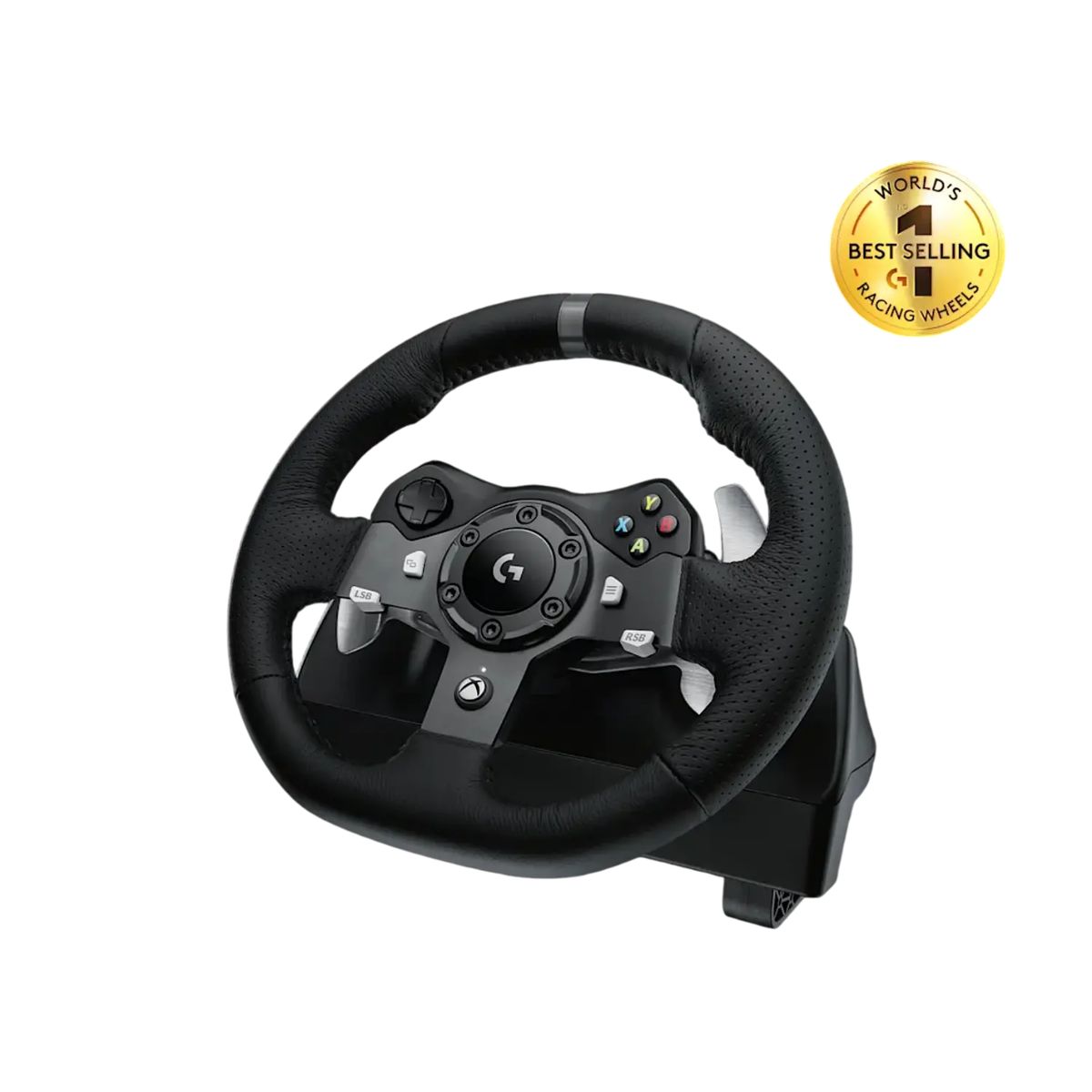 LOGITECH - Logitech G920 Driving Force Volante y Pedales, Force Feedback, 900°, Xbox One Series X S PC, USB