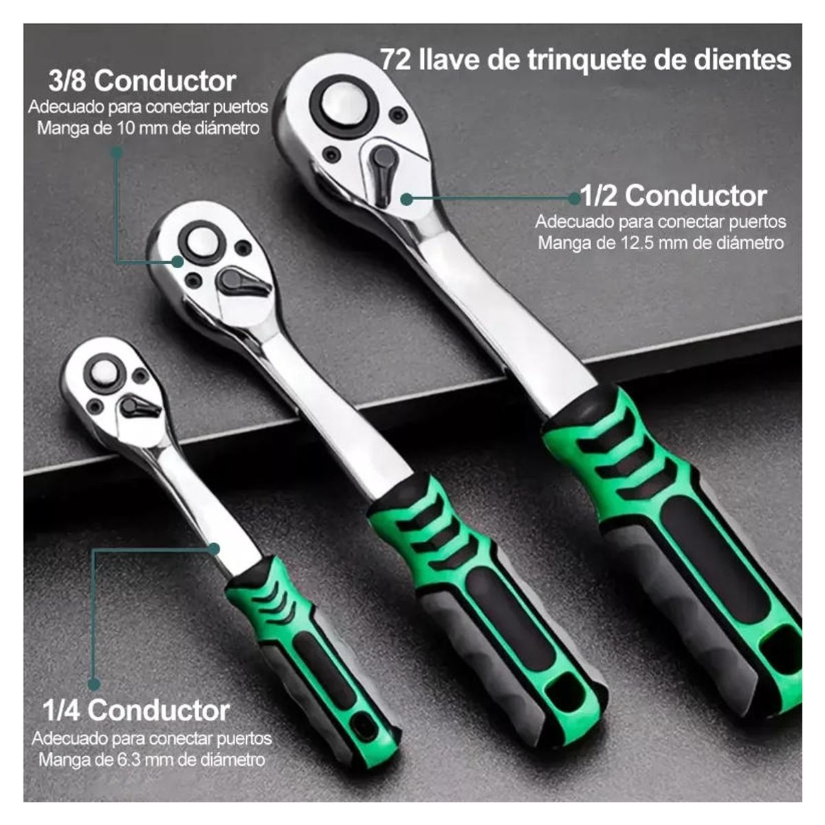 KINDA NICE - Juego De Herramientas Con Dados De 216 Piezas, 72 Dientes