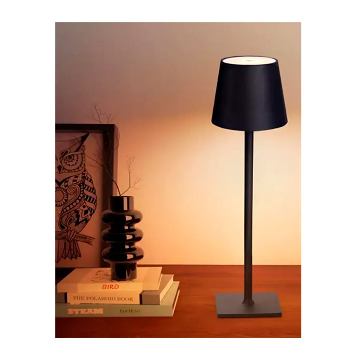 GENERICO - Lámpara Touch Usb Decorativa Portátil Ajustable negro