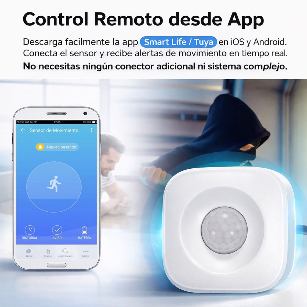 GENERICO - Sensor de Movimiento Inteligente WiFi