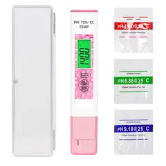 GENERICO - Medidor digital LCD portátil 4 en 1 TDS - EC - pH - Temperatura