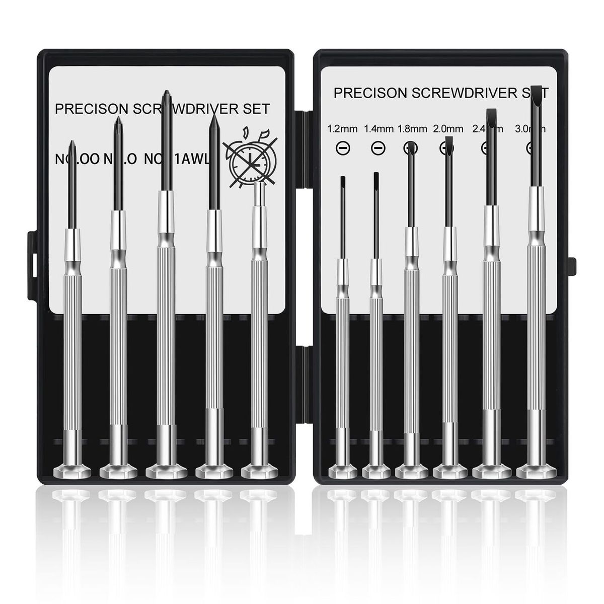 GENERICO - PACK X 4 JUEGO DE 11 DESTORNILLADORES, JUEGO DE DESTORNILLADORES PEQUEÑOS