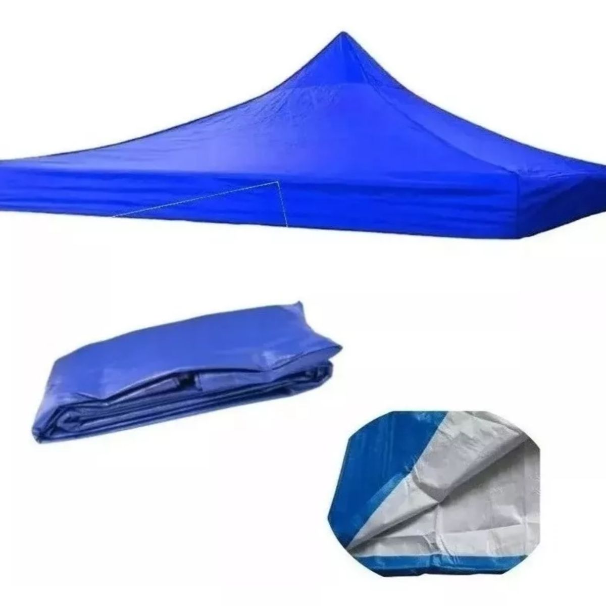 KINDA NICE - Carpa Lona Repuesto Filtro Uv Para Toldo Araña Azulrojo 3x3