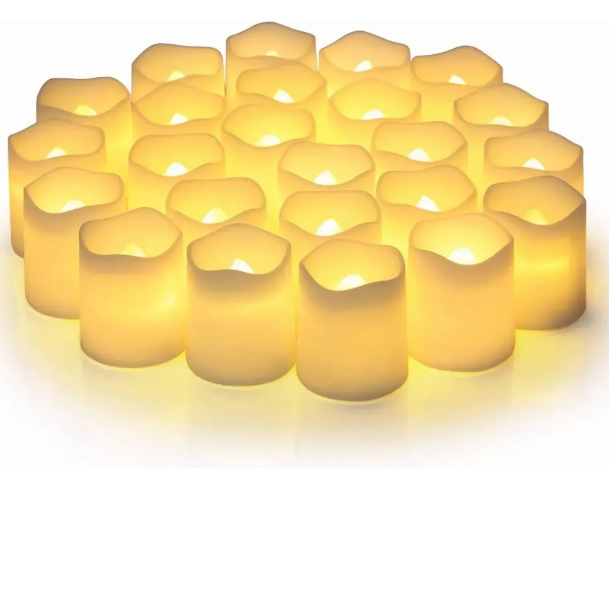 GENERICO - x24 Velas Led Con Efecto Llama Porta Frascos Decorativas