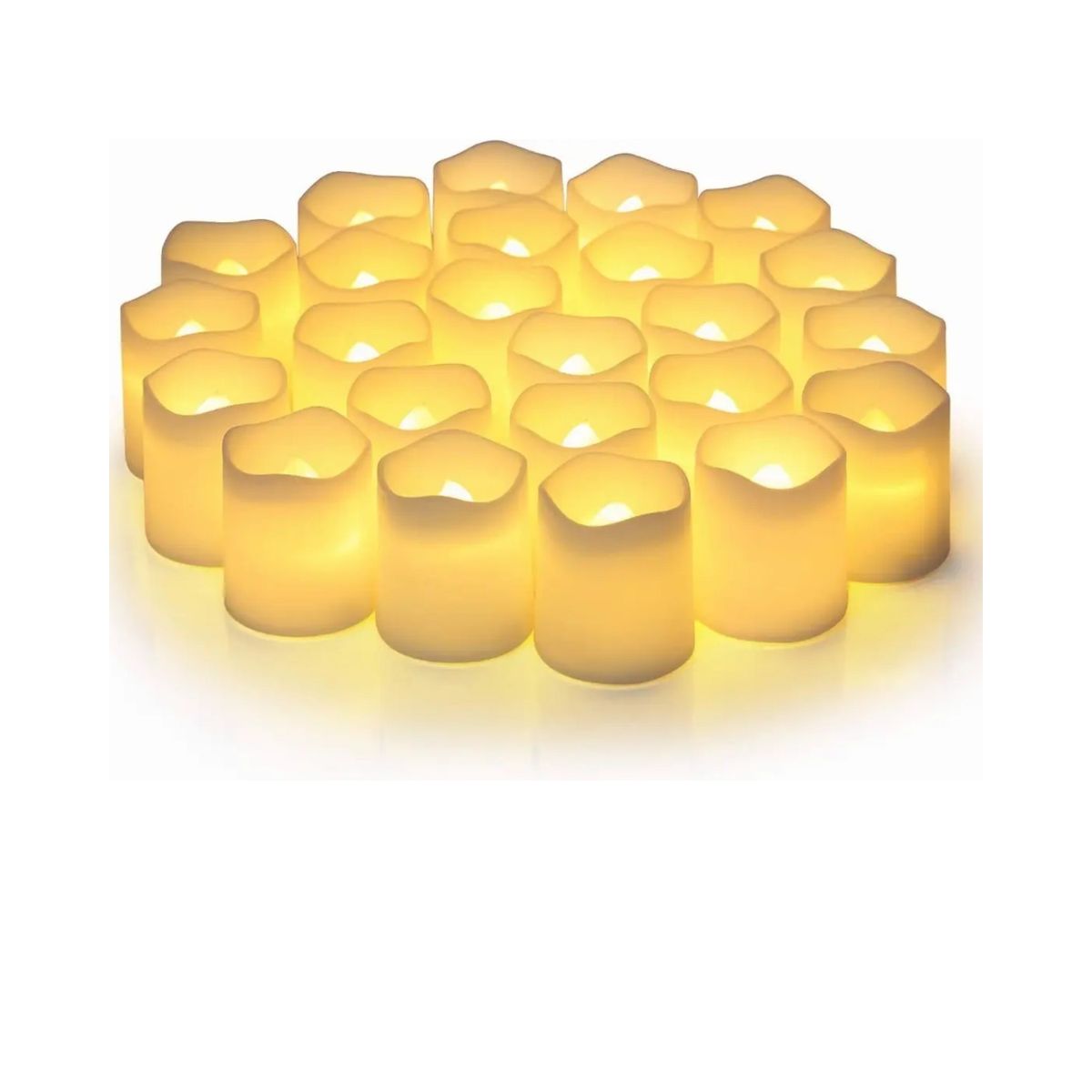 GENERICO - x24 Velas Led Con Efecto Llama Porta Frascos Decorativas