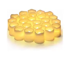 GENERICO - X24 Velas Led Con Efecto Llama Porta Frascos Decorativas