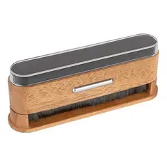 GENERICO - Goka Cepillo Limpiador Antiestático para Discos de Vinilo Fibra de Carbono y Madera