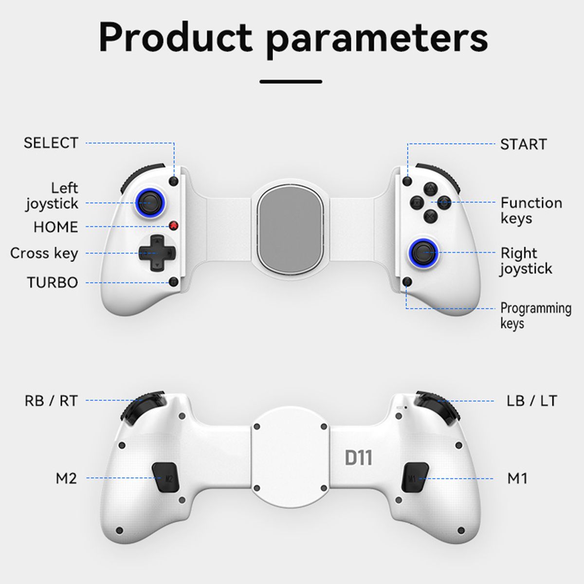 GENERICO - Mando Telescópico Con Joystick Y Bluetooth Para Celular Y Nintendo Switch