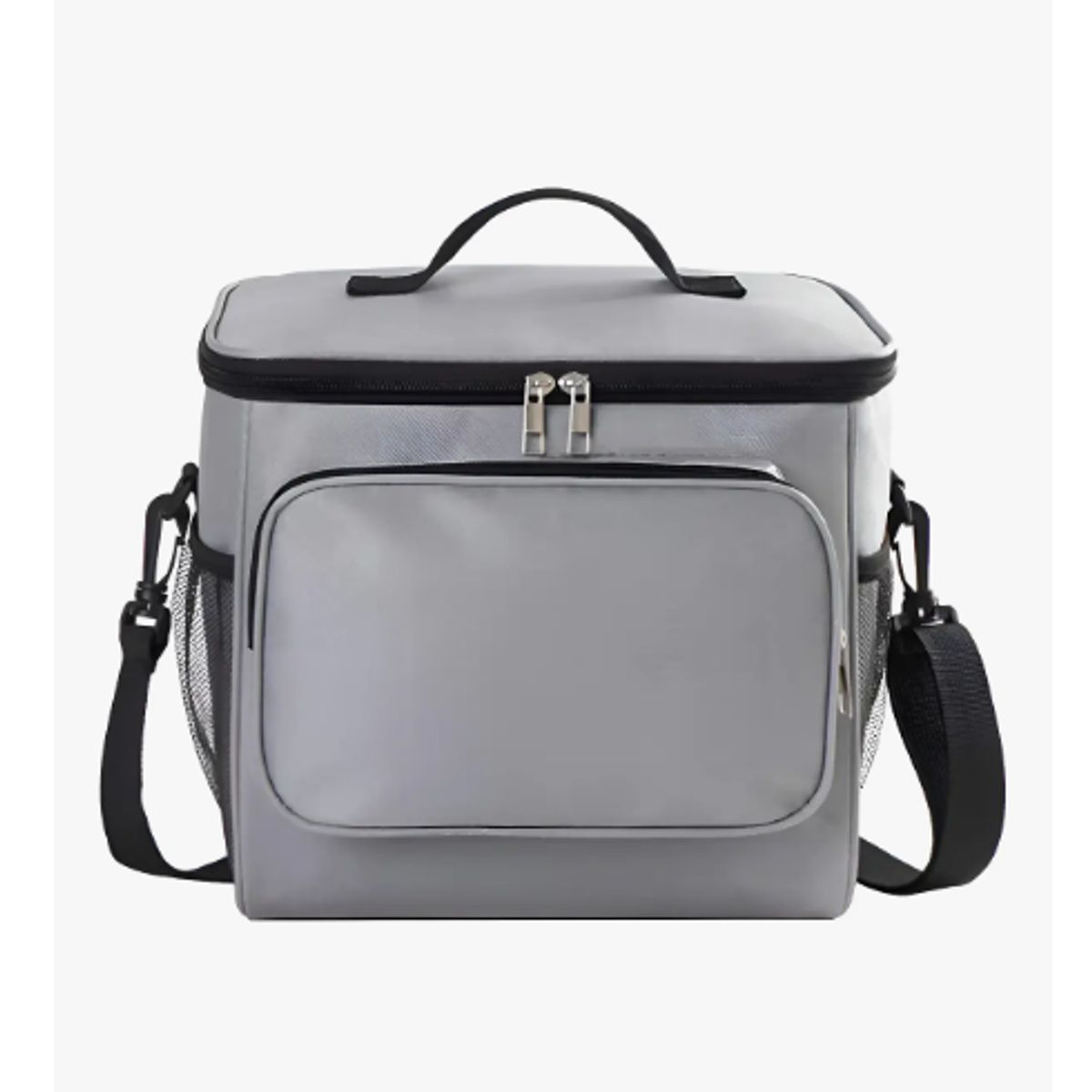 GENERICO - Lonchera Térmica Escolar Portátil Bolso Térmico Tela Oxford 26x18x23cm Color Gris