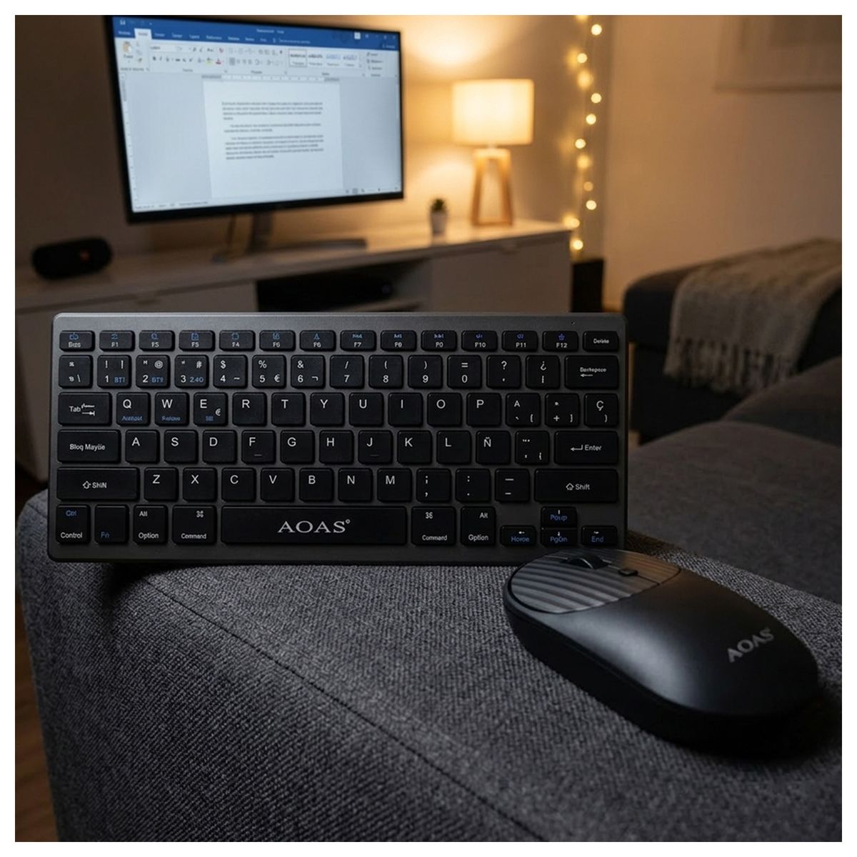 MALIK - Teclado Mouse Recargable Bluetooth A-1011B