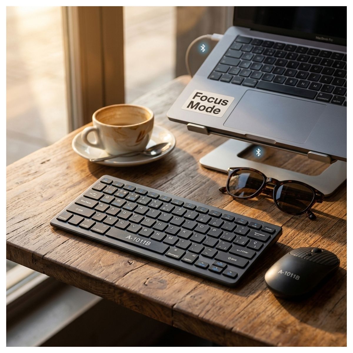 MALIK - Teclado Mouse Recargable Bluetooth A-1011B