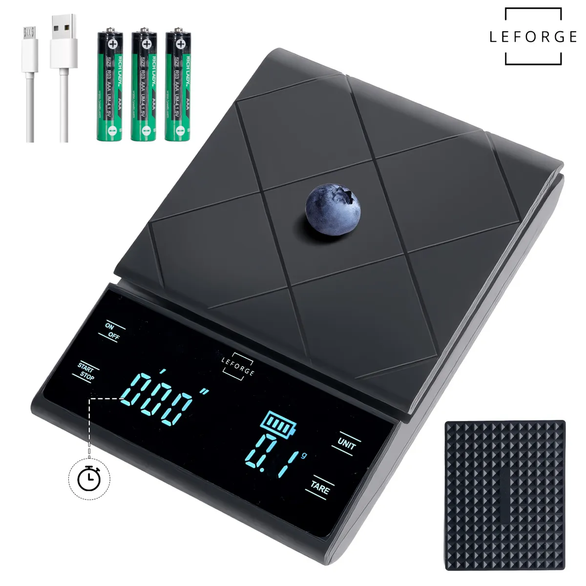 LEFORGE - Balanza Pesa Digital Cocina Precision 0