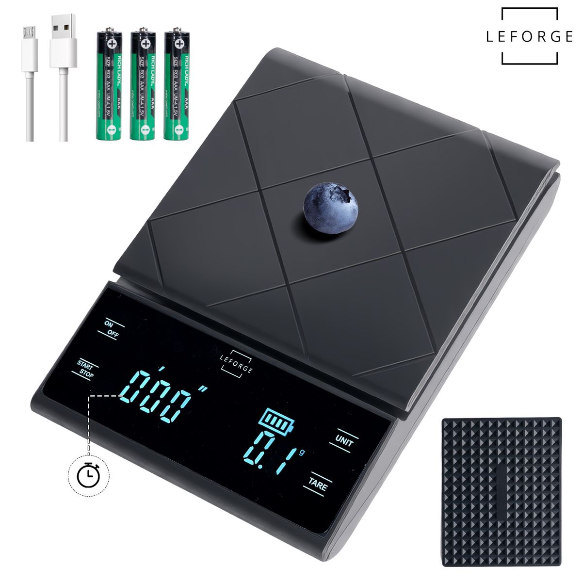 LEFORGE - Balanza Pesa Digital Cocina Precision 0