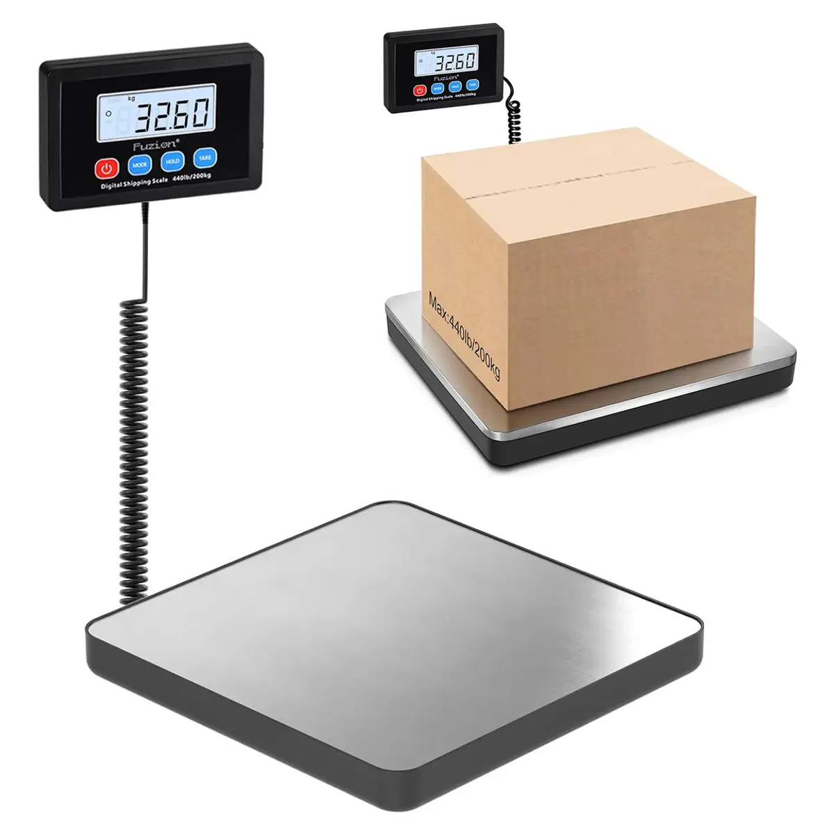 EVERSO - Balanza Digital 200 Kg Pesa Alta Precisión Báscula Comercial
