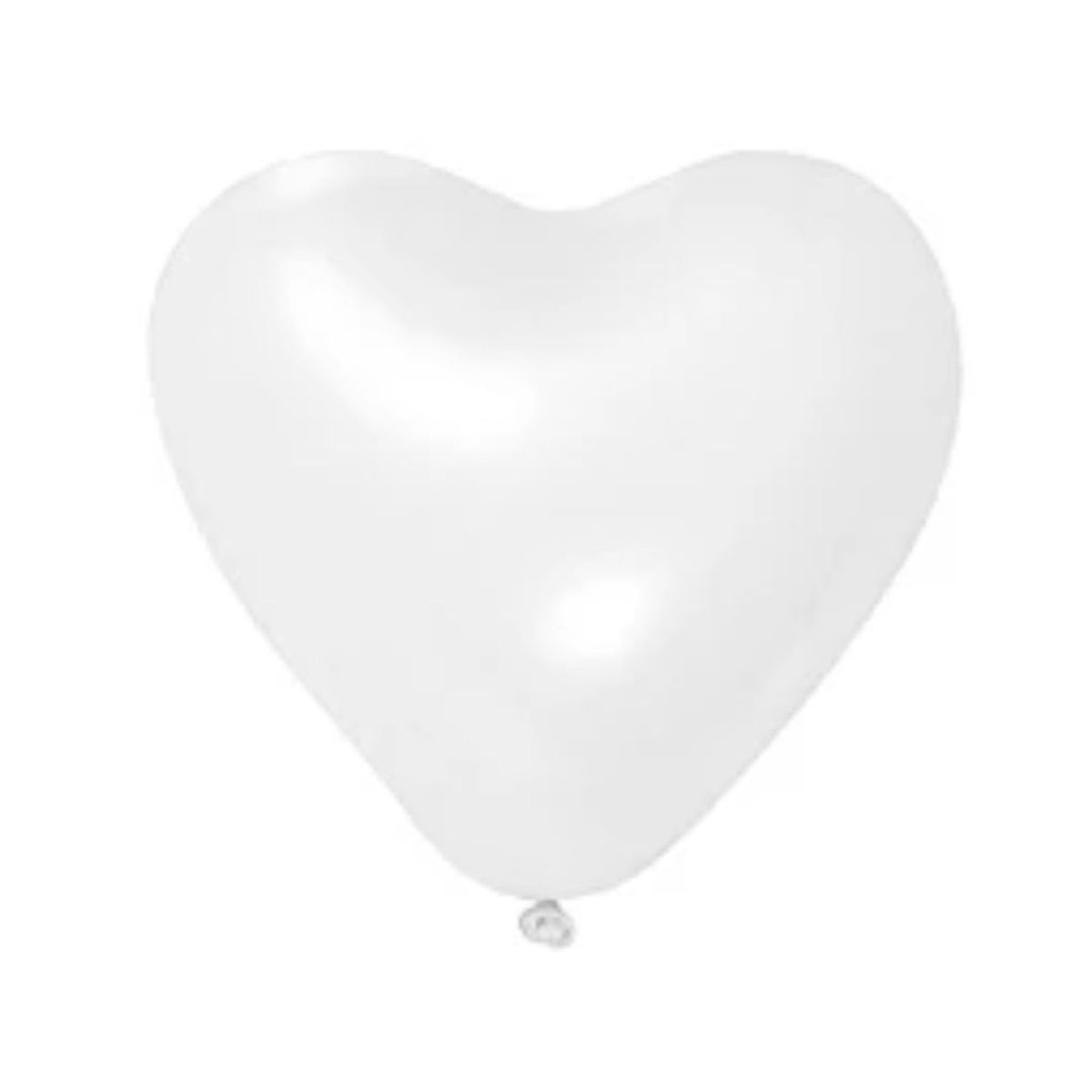 GENERICO - Globo de latex de corazón blanco 8pcs 23cm