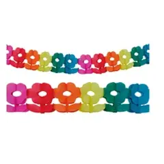 GENERICO - Guirnalda de flores de colores 3m