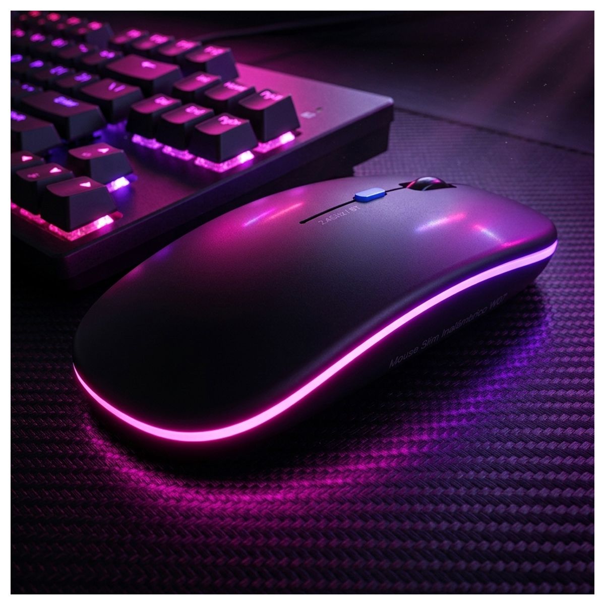 MALIK - Mouse W07 Inalámbrico Diseño Slim Multicolor