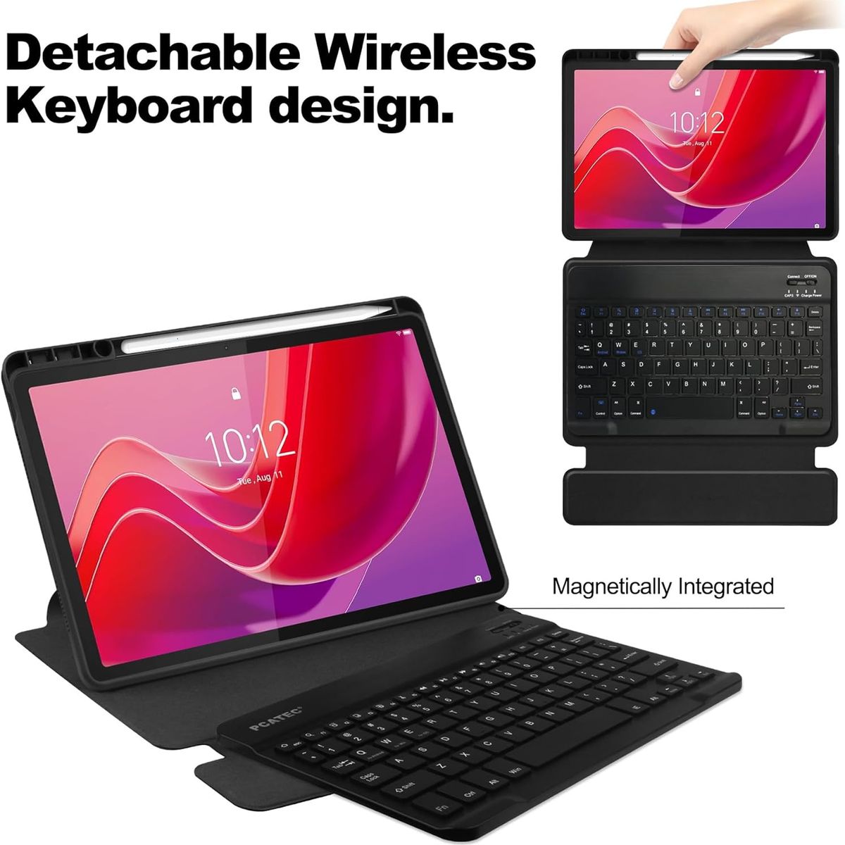 PUREPOWER - Funda con Teclado Español (Incluye Ñ) para Lenovo Idea Tab Pro de 12.7 pulgadas