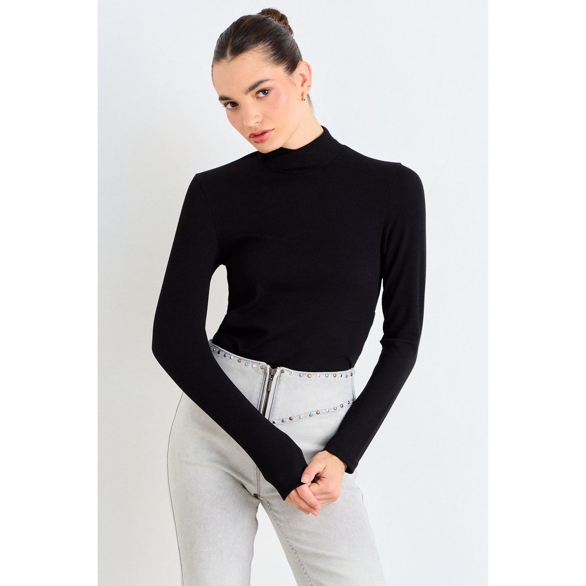 IO - Polera Lisa Mujer Negro Io