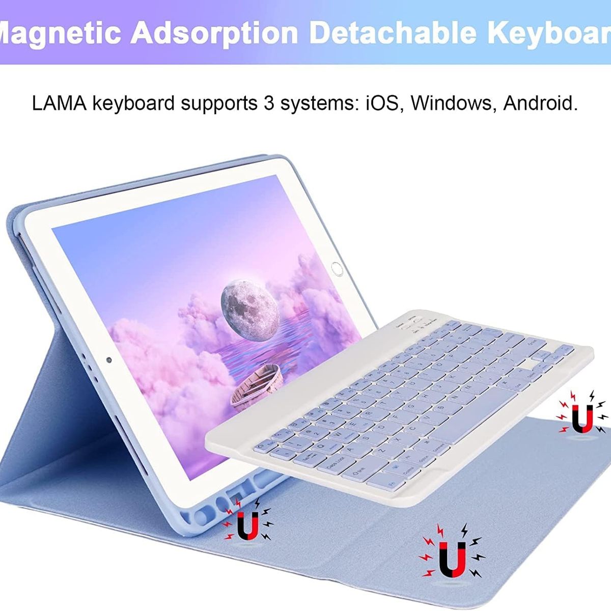 PUREPOWER - Funda Con Teclado inalámbrico español y Raton para Lenovo Tab M11 y K11 2024 11 Pulgadas