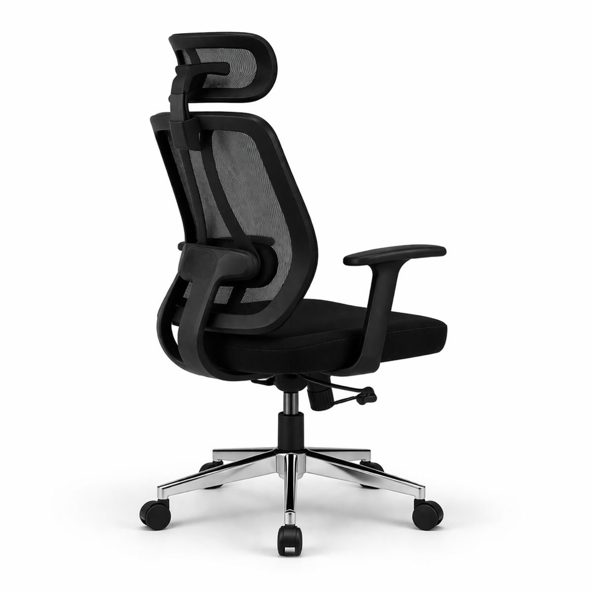SPACE HOME - Silla Gerencial Ergonomica Negra Con Reposacabezas 3D