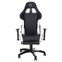 NIBIO - Silla Gamer Destroyer Reclinable 180° Apoyapies Blanca