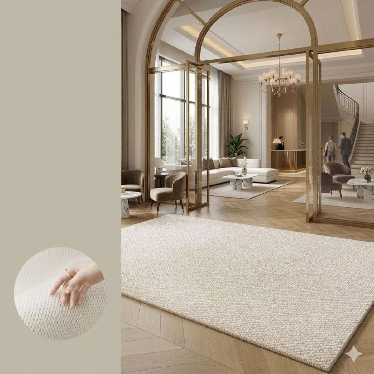 GENERICO - Alfombra Estilo Sisal sintético 150X200 Cm