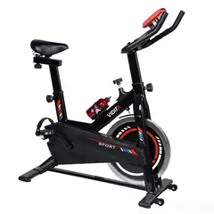 VIDITA - Bicicleta Estática Spinning 10kg Soporte 150kg Resistente Silenciosa con Monitor y Soporte Celular