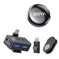 BOYA - BY-BOYALINK 3-04 Micrófono con IA Conectores USB-C y Lightning Sin Caja de Carga