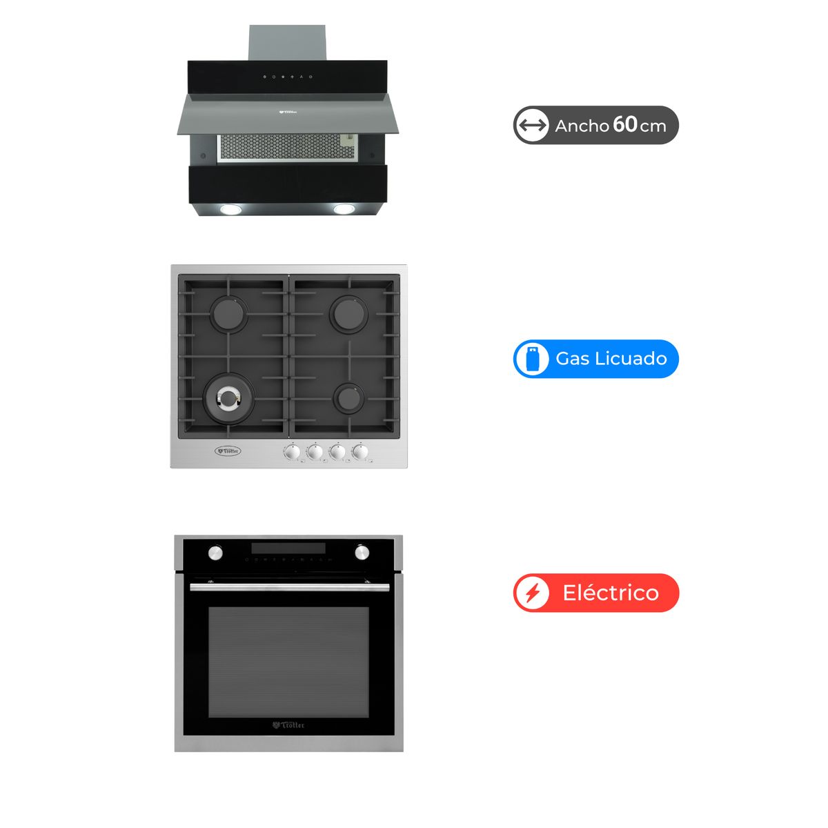 ALBIN TROTTER - KIT COCINA SKY TWIN BLACK GLP ALBIN TROTTER