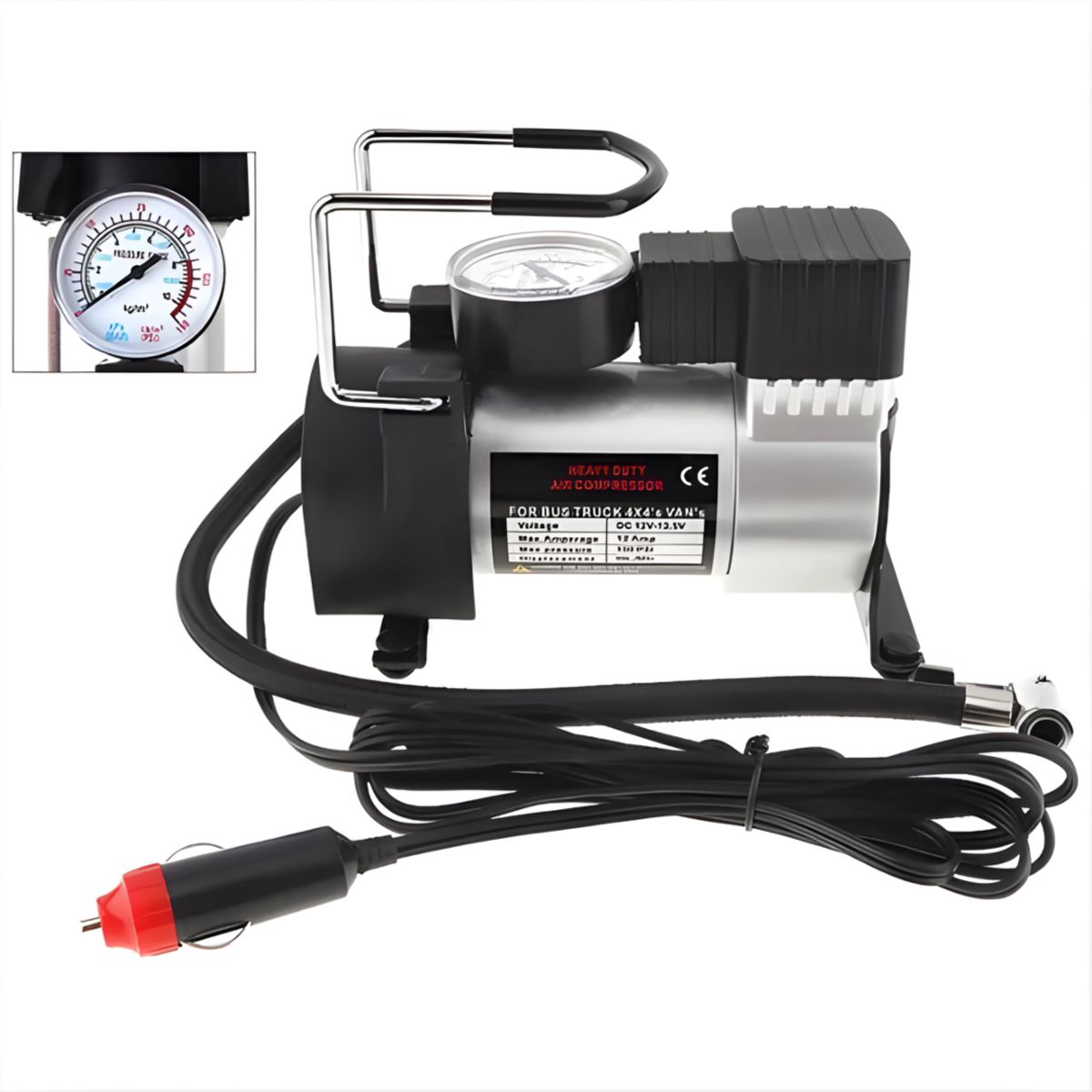 GENERICO - COMPRESOR DE AIRE PORTÁTIL DE SERVICIO PESADO