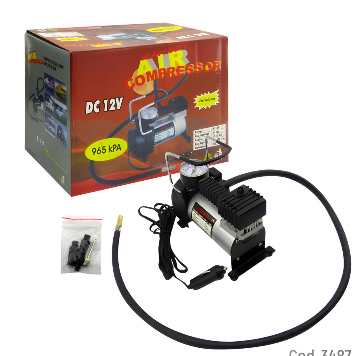 GENERICO - COMPRESOR DE AIRE PORTÁTIL DE SERVICIO PESADO