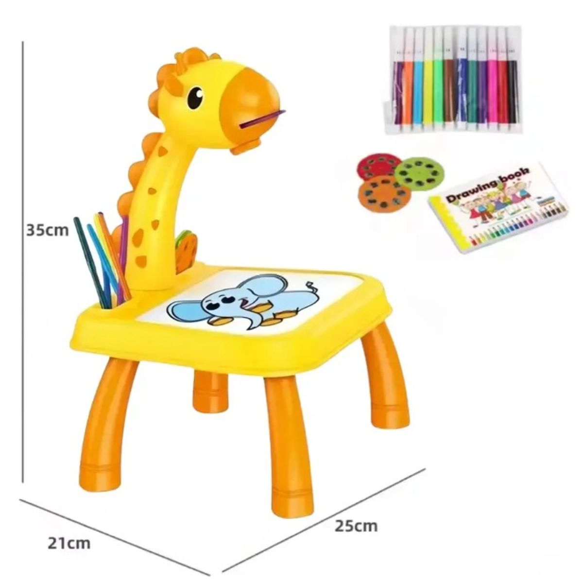 GENERICO - Mini Proyector Mesa De Dibujo Para Niños Jirafa Juguete Didáctico AMARILLO