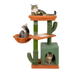 GENERICO - Torre Arbol Rascador Para Gatos Poste Michi Cactus 77cm BELUG