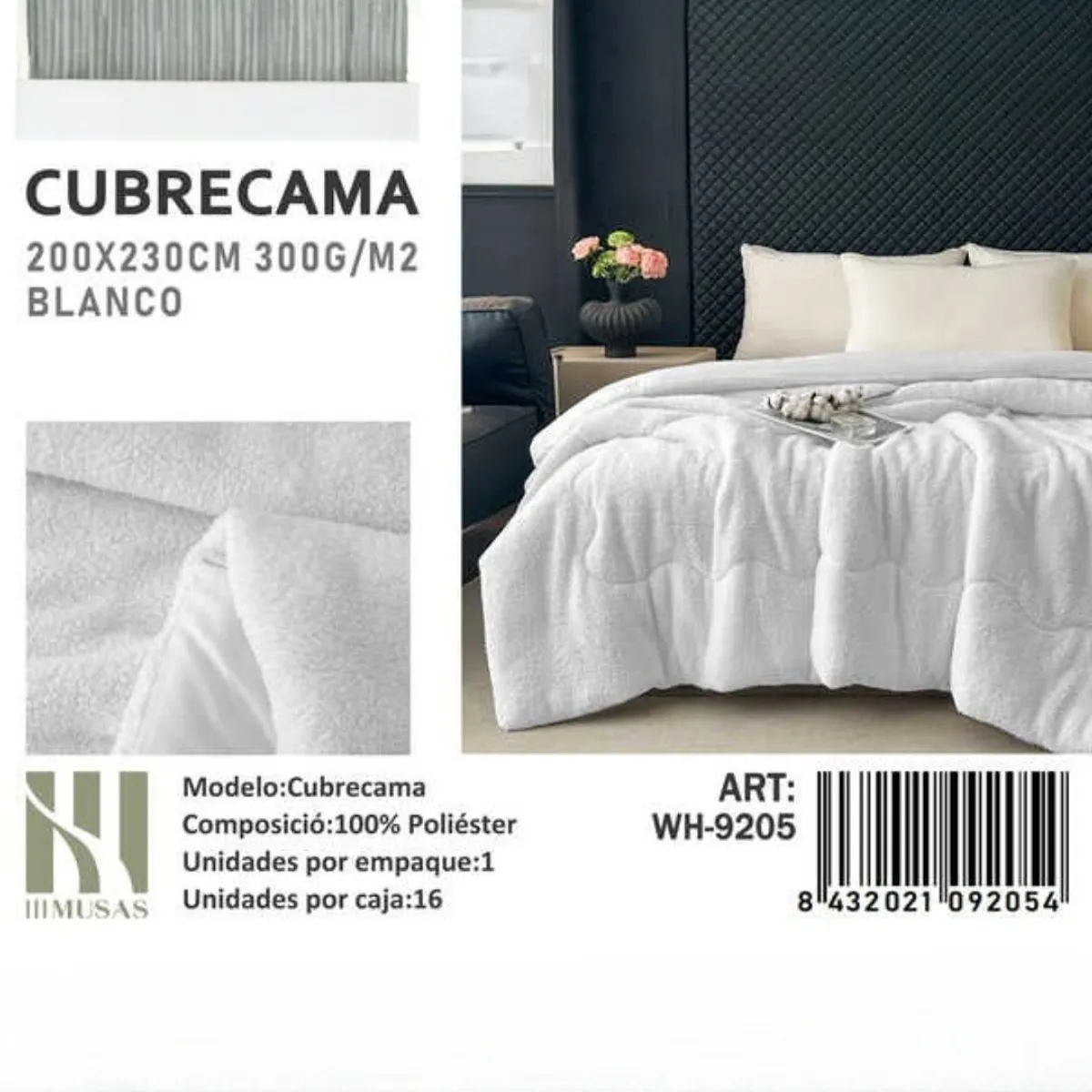 GENERICO - CUBRECAMA NUEVO IMUSSA 2 PLAZAS