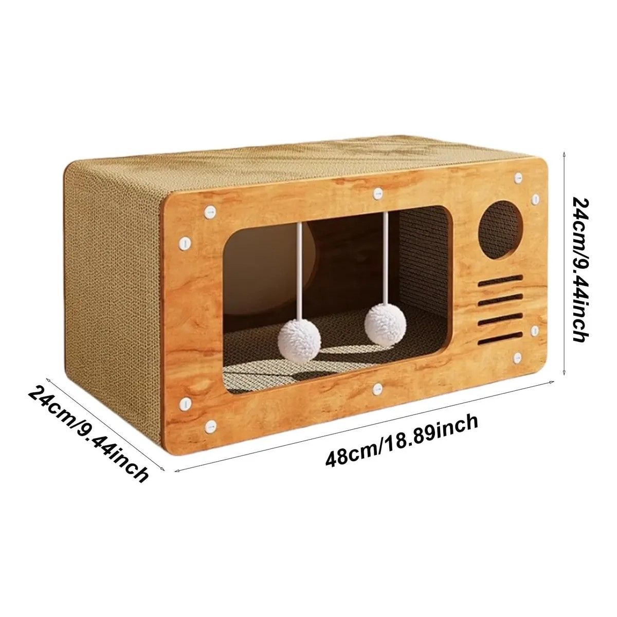 GENERICO - Cama De Cartón Para Gatos Rascador Para Gatos Dos En Uno BELUG