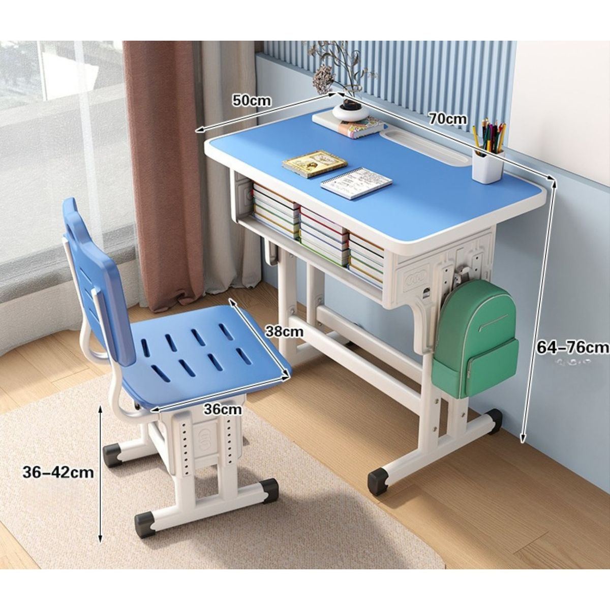 BABYLUNA - Mesa Escritorio Y Silla Ajustables Para Estudio, Pintar y Juegos