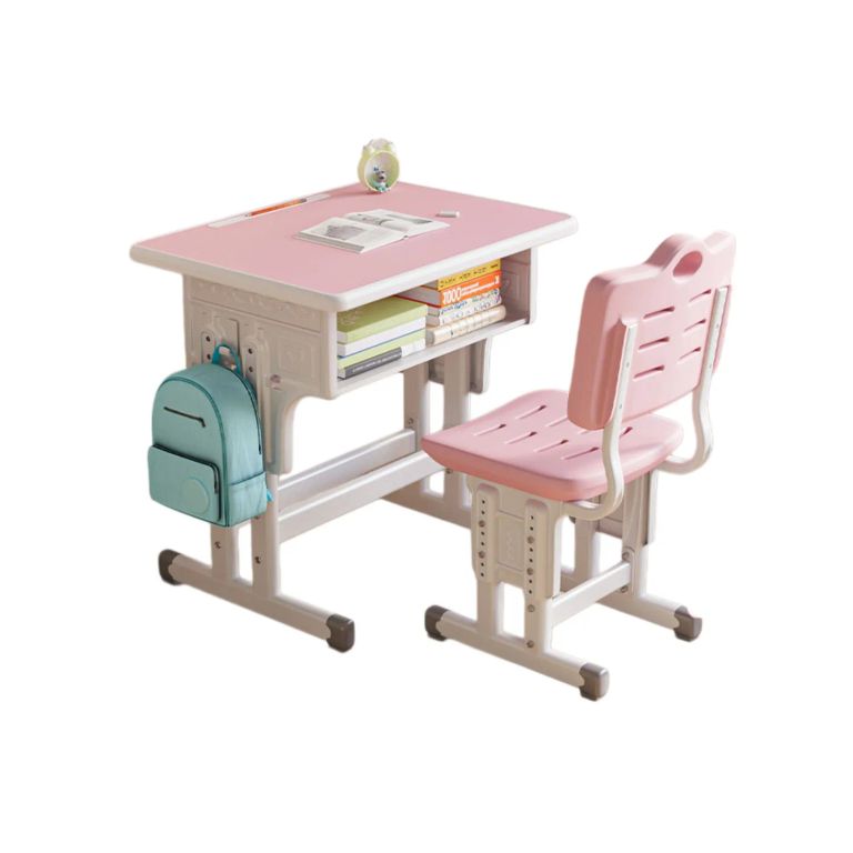 Mesa Escritorio Y Silla Ajustables Para Estudio, Pintar y Juegos Rosado claro