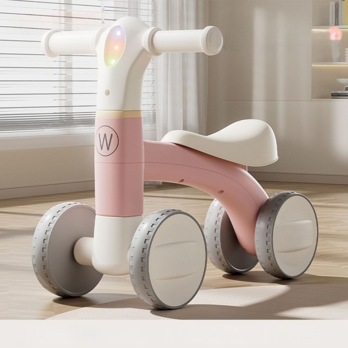 BABYLUNA - Andador Correpasillos Infantil De Equilibrio Con Música Y Luces Rosa