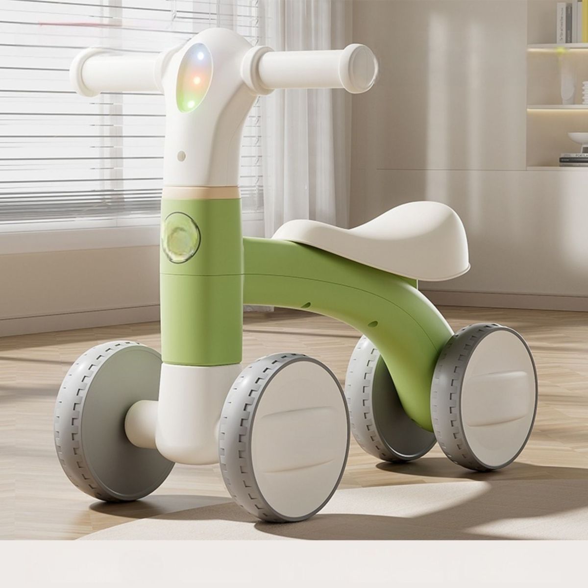 BABYLUNA - Andador Correpasillos Infantil De Equilibrio Con Música Y Luces Verde