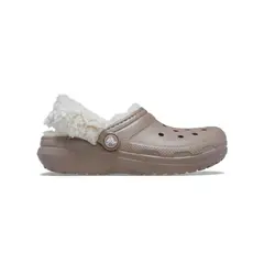 CROCS - Zueco Niños Pequeños Classic Fleece Lined Café